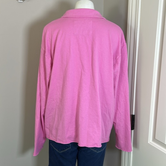 Frank and Eileen PATRICK Popover Henley Shirt Pink Lemonade HERITAGE JERSEY LNEW - Picture 4 of 9